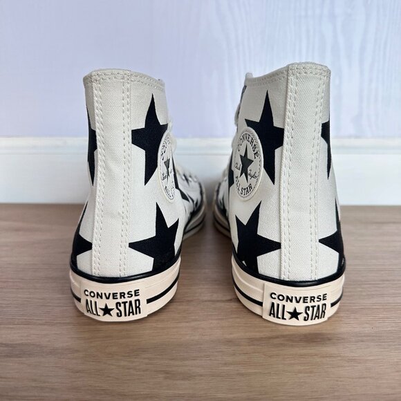 Converse Chuck Taylor Large Stars Hi Sz 7.5 Womens Shoes Sneakers Beige A09898F - Picture 5 of 10